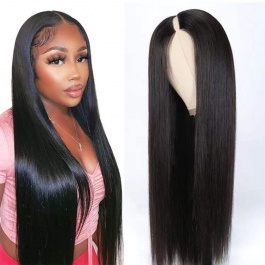 Elesis Virgin Hair  customize V-part Wig machine made raw hair wig -VP01