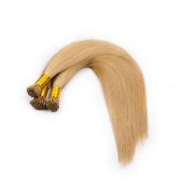Elesis Virgin Hair double drawn raw hair I-tip straight hair color #27 brown hairextensions 100grams-ITIP27