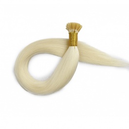 Elesis Virgin Hair double drawn raw hair I-tip straight hair color #60 light blonde hairextensions 100grams