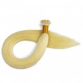 Elesis Virgin Hair double drawn raw hair I-tip straight hair color #613 blonde hairextensions 100grams