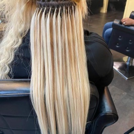 Elesis Virgin Hair double drawn raw hair I-tip straight hair color #613 blonde hairextensions 100grams