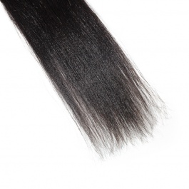 Natural black Yaki Straight virgin remy hair tape in extensions 50grams-Tape08