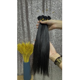 Hair Wave Optional Microlinks Raw hair Natural Black extensions pre-order sample 100grams