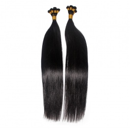 Elesis Virgin Hair Handtied weft virgin hair extensions Straight natural color #1B
