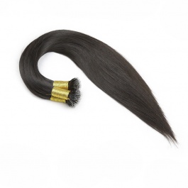 Elesis Virgin Hair Pre Bonded Nano Tip Nanoring Hair Extensions Straight Double Drawn Raw Hair
