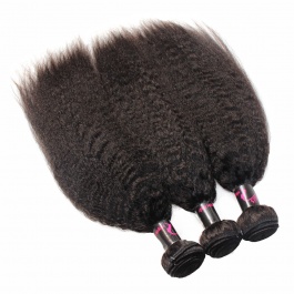 Elesis Virgin hair Kinky Straight raw hair unprocessed full bundles 3pcs-KST3
