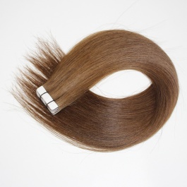 virgin hair grade quality tape in hair extensions medium brown color #5