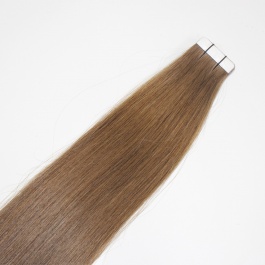 virgin hair grade quality tape in hair extensions medium brown color #5