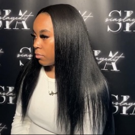 Natural black Yaki Straight virgin remy hair tape in extensions 50grams-Tape08