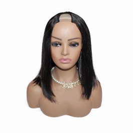 Elesis  Bob Wig U part/ V part   Customize Wig Brazilian Virgin Remy hair No lace cap size Average-Bob2