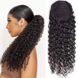 Elesis Top Grade raw hair drawstring clip ponytail-PT05