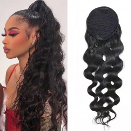 Elesis Top Grade raw hair drawstring clip ponytail-PT05