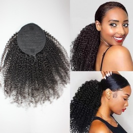 Elesis Top Grade raw hair drawstring clip ponytail-PT05