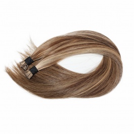 Elesis Virgin Hair double drawn virgin hair I-tip straight color #4/27highlight hairextensions 100grams-Dtip3