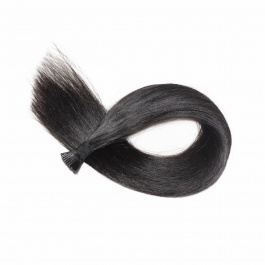 Elesis Virgin Hair double drawn virgin hair I-tip straight Natural black hairextensions 100grams-Dtip1