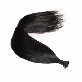 Elesis Virgin Hair double drawn virgin hair I-tip straight Natural black hairextensions 100grams-Dtip1