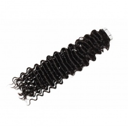 Elesis Double drawn virgin remy hair tape in Deep Wave  extensions 100grams-DTape3