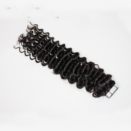 Elesis Double drawn virgin remy hair tape in Deep Wave  extensions 100grams-DTape3