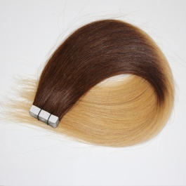 Virgin Remy Hair Tape in Extensions Dark brown Light brown Toner #5/23