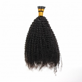 Elesis Virgin Hair Kink Curly I-tips hair extensions Virgin Remy Hair 100grams-Tip07