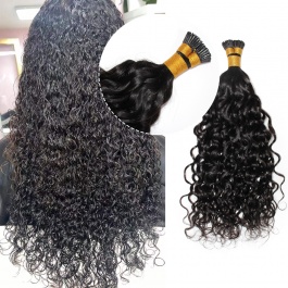 Elesis Virgin Hair Water Wave  I-tips hair extensions Virgin Remy Hair 100grams-Tip05