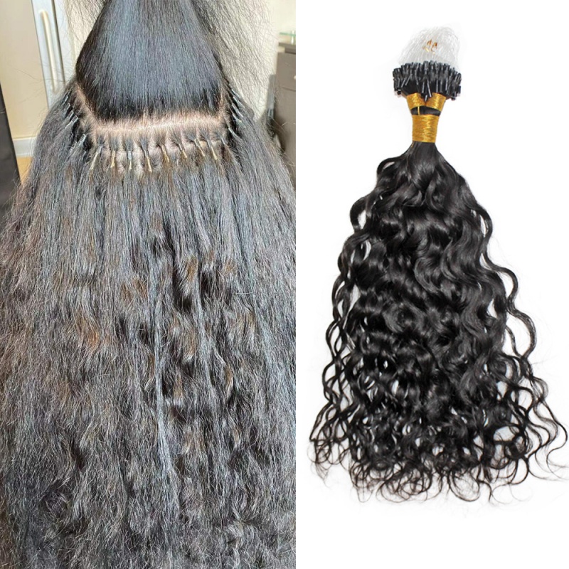 Virgin Remy Hair Brazilian Human Hair Micro Loop Hair 100 grams 1B Microlink Italian Curly-Micro4