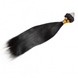 Virgin Remy Hair Brazilian Human Hair Micro Loop Hair 100 Strand 1B Microlinks Straight hair-Micro1