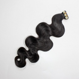 Natural black Body wave tape in virgin remy hair extensions 50grams-Tape02