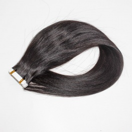 Natural black Straight virgin remy hair tape in extensions 50grams-Tape01