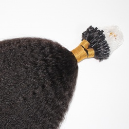 Virgin Remy Hair Brazilian Human Hair Micro Loop Hair 100 grams 1B Microlink Kinky Straight-Micro5