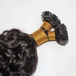 Elesis Virgin Hair Luxe Deep Curly Flat tips hair extensions k-tips Virgin Remy Hair 100grams-ktip3