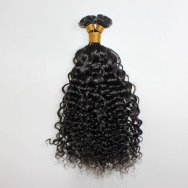 Elesis Virgin Hair Luxe Deep Curly Flat tips hair extensions k-tips Virgin Remy Hair 100grams-ktip3