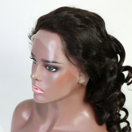 Elesis Virgin Hair Loose Curl 13x4 frontal lace wig 150% density bouncy loose wave  virgin human hair wig