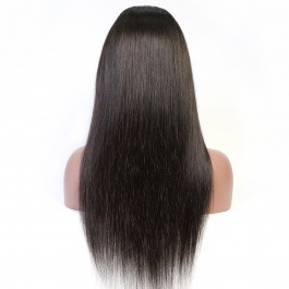 Elesis 100% virgin hair Straight human hair wig 13x4 Frontal Glueless wig 150% density