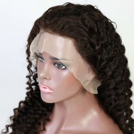 Elesis Affordabe Virgin Remy Human Hair wigs 150% density Deep wave 13x4 Lace frontal wig