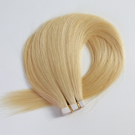 Elesis virgin hair blonde color #613 straight single drawn  tape in hair extensions 50grams-T613