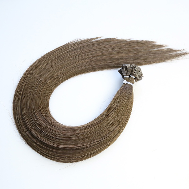 Elesis Virgin Hair Straight Flat tips Raw hair extensions k-tips brown hair color #4 100grams