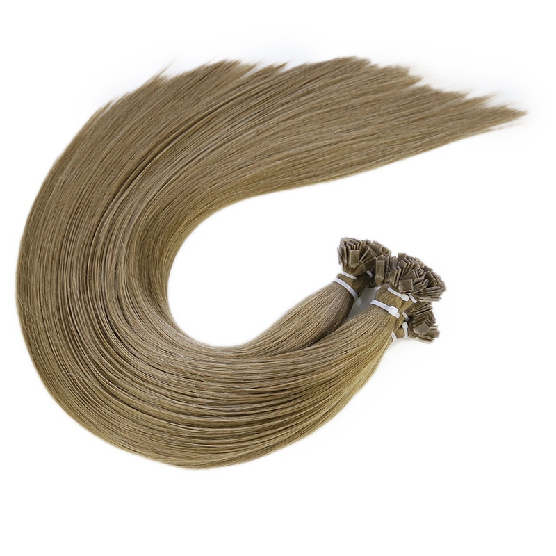 Elesis Virgin Hair Straight Flat tips Raw hair extensions k-tips brown hair color #8 100grams