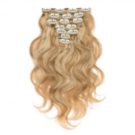 elesis virgin hair 7pcs set 120grams virgin remy clip in hair extensions highlight color #10/24