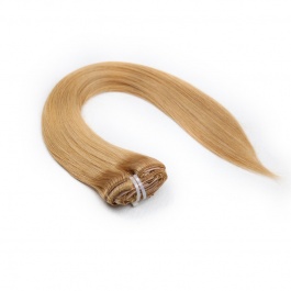 Elesis Virgin hair raw hair color #27 clip in Straight  extensions 120grams full 8pcs/set