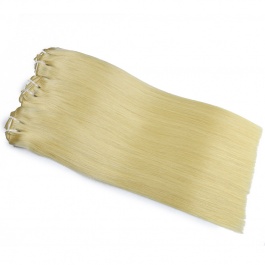 Elesis Virgin hair raw hair color #613 Blonde clip in Straight  extensions 120grams full 8pcs/set