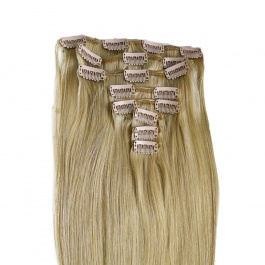 Elesis Virgin hair raw hair color #18 clip in Straight  extensions 120grams full 8pcs/set