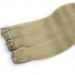 Elesis Virgin hair raw hair color #18 clip in Straight  extensions 120grams full 8pcs/set