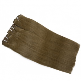 Elesis Virgin hair raw hair color #6 clip in Straight  extensions 120grams full 8pcs/set