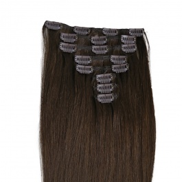 Elesis Virgin hair raw hair color #2 clip in Straight extensions 120grams full 8pcs/set