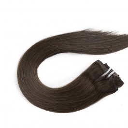 Elesis Virgin hair raw hair color #2 clip in Straight extensions 120grams full 8pcs/set