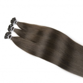 Elesis Virgin Hair Straight Flat tips Raw hair extensions k-tips brown hair color #2 100grams