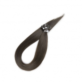 Elesis Virgin Hair Straight Flat tips Raw hair extensions k-tips brown hair color #2 100grams