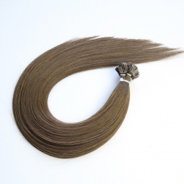 Elesis Virgin Hair Straight Flat tips Raw hair extensions k-tips brown hair color #4 100grams