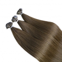 Elesis Virgin Hair Straight Flat tips Raw hair extensions k-tips brown hair color #4 100grams
